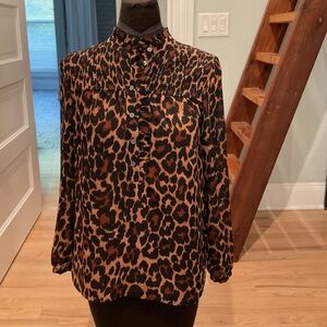 J Crew Animal Print Blouse Size. XS